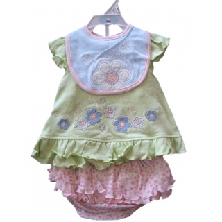 Baby set -  dress, bloomer and bib -- £2.99 per item - 3 pack